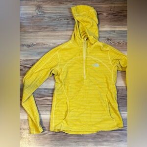 The North Face Yellow Striped Hoodie